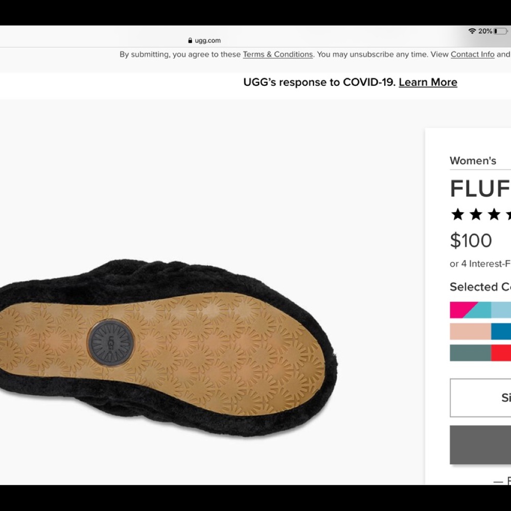 Soft black  ugg slippers with a rubber bottom